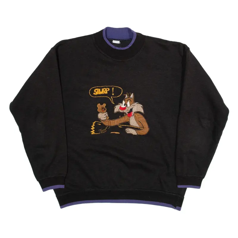 Tom And Jerry Womens Sweatshirt Grey High Neck L