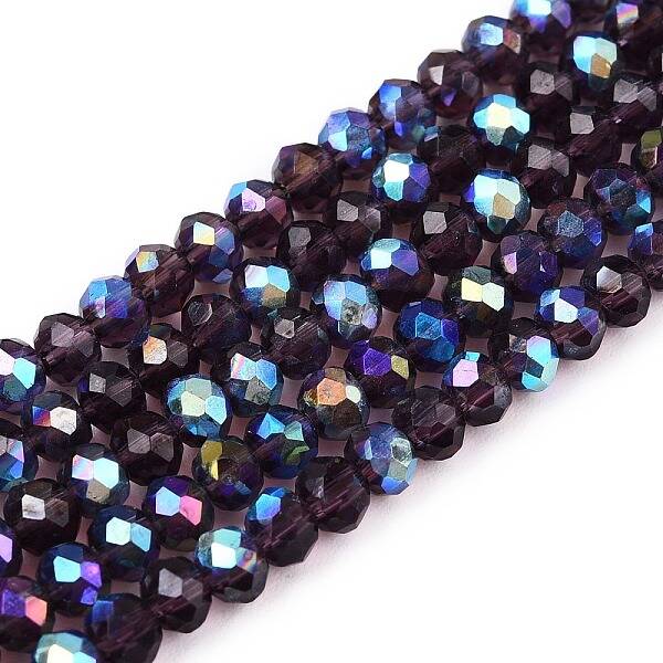 Electroplate Glass Beads Strands