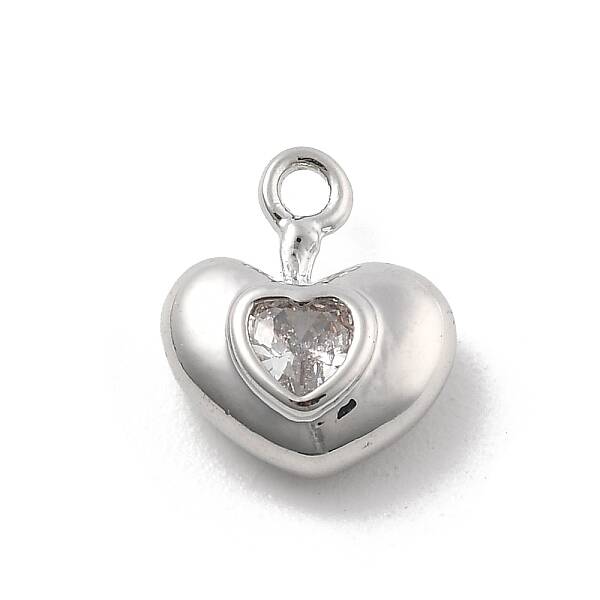 Brass Micro Pave Cubic Zirconia Pendants