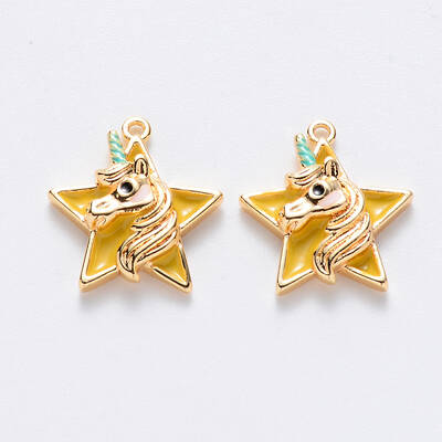 Brass Enamel Pendants