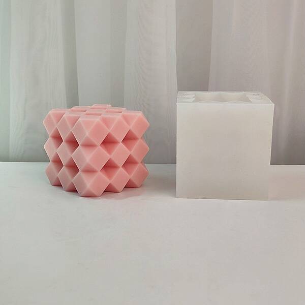 Faceted Rhombus-shaped Cube Food Grade Silicone Molds