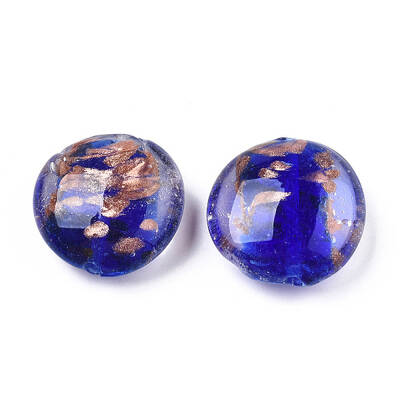 Handmade Gold Sand Lampwork Beads