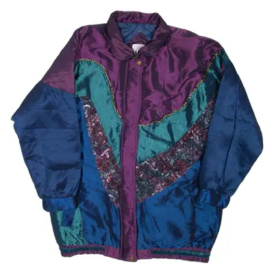 Mens Jacket Blue Nylon Colourblock XL