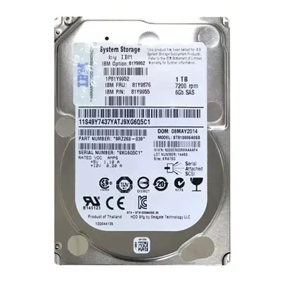 81Y9952 IBM 1TB 6Gb/s SAS 7200 2.5-Inch Hard Drive
