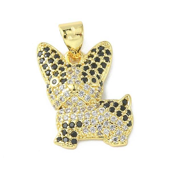 Brass Micro Pave Cubic Zirconia Pendants