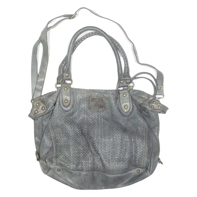 BAYSIDE Womens Shoulder Bag Grey Leather