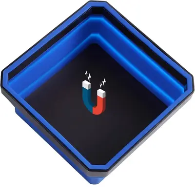 Portable Foldable Magnetic Parts Tray, Magnetic Tool Tray for Small Parts, Screw and Tools, Durable Magnetic Tray