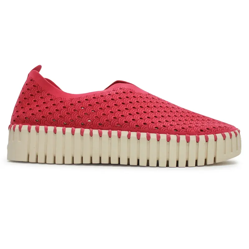 Ilse Jacobsen Tulip 3373 Textile Women's Slip On Shoes - Viva Magenta - Size:US 9 Women