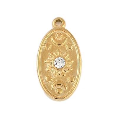 Ion Plating(IP) 304 Stainless Steel Rack Plating Cubic Zirconia Pendants