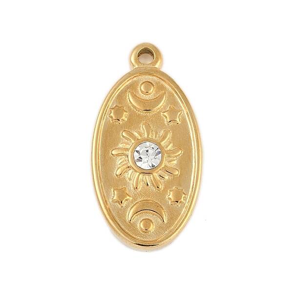 Ion Plating(IP) 304 Stainless Steel Rack Plating Cubic Zirconia Pendants