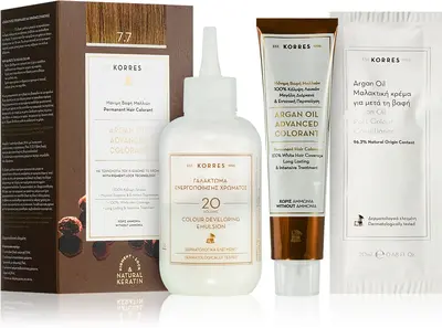 Korres Argan Oil permanent hair dye with argan oil color 7.7 Moka 50 ml