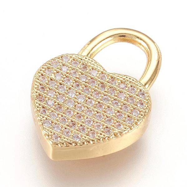 Brass Micro Pave Cubic Zirconia Pendants
