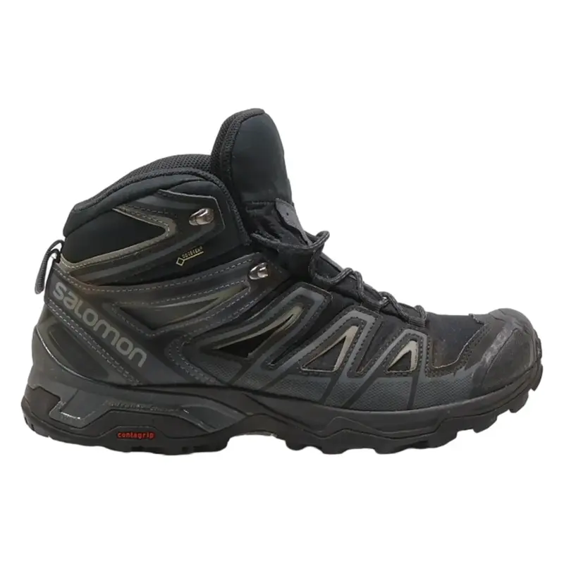 SALOMON Hiking Boots Black Synthetic Mens UK 8