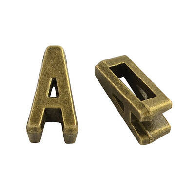 Tibetan Style Alloy Letter Slide Charms