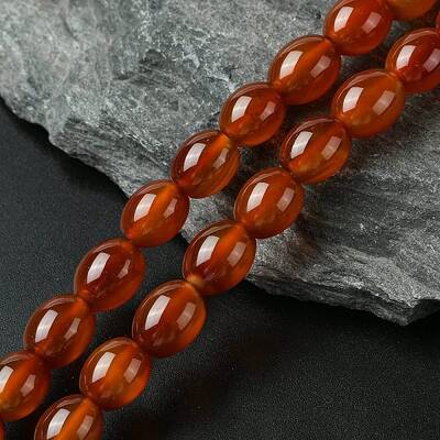 Oval Natural Carnelian Beads Strands