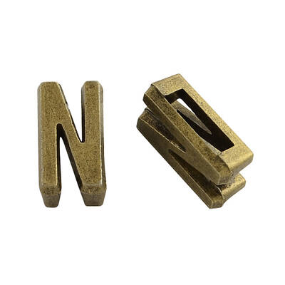 Tibetan Style Alloy Letter Slide Charms