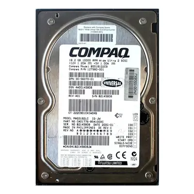 143920-001 HP 18.2GB Wide Ultra2 SCSI 10000 3.5-inch Hard Drive