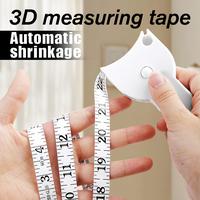 Body Measureing Tape 60 Inch, Automatic Shrinkage 3D Measuring Tape for Home and Fitness, Retractable Portable Measuring Body...