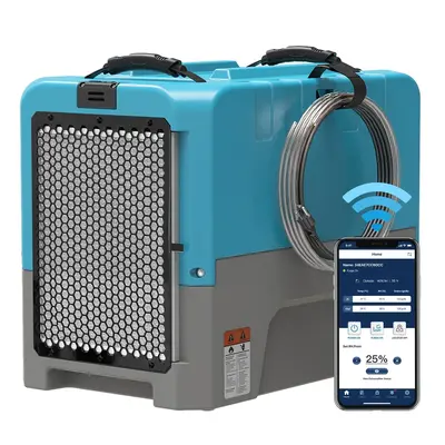AlorAir® Storm LGR Extreme WiFi Smart App Control | 180PPD Commercial Dehumidifier for Crawl Space with Pump - Blue