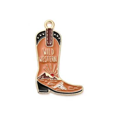 Western Cowboy Theme Alloy Enamel Pendants
