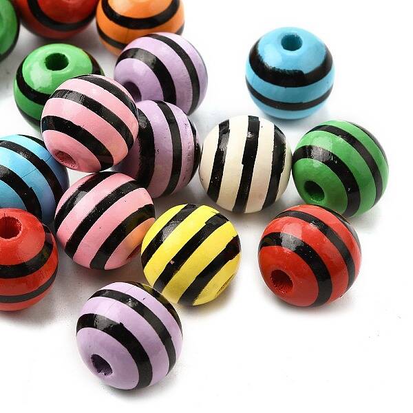 Printed Schima Wood Beads
