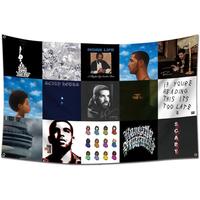 (3x5Ft,HD Printing) ENMOON Drake Album Cover Flag Tapestry For Living Room Bedroom Dorm Wall Art Decor