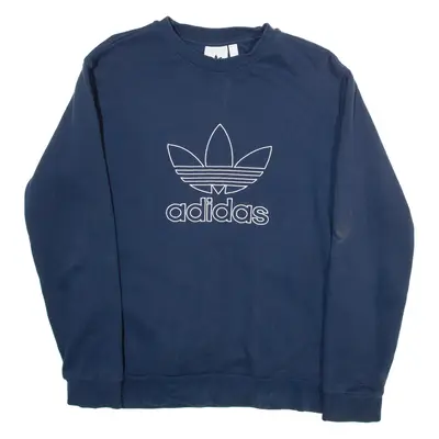 ADIDAS Womens Sweatshirt Blue S