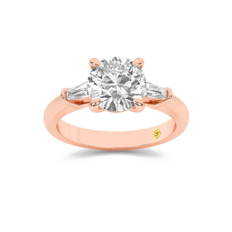 Ignite Three Stone Round Lab Grown Diamond Engagement Ring | 18K Rose Gold 2 1/2 CT. TW.