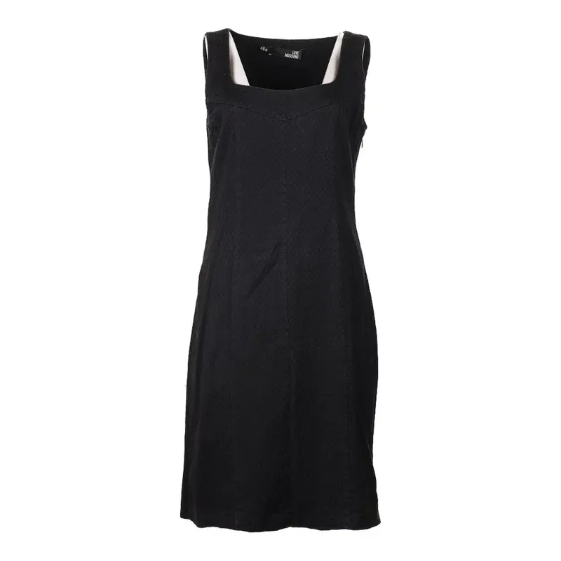 Love Moschino Midi Dress - Medium Black Cotton