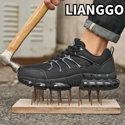 Steel toe shoes anti-perforation protect toes from injury, indestructible structure boots suitable for construction workers a...