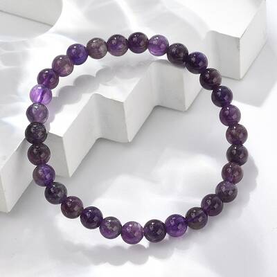 Natural Amethyst Beaded Stretch Bracelets