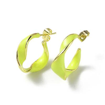 Enamel Twist Stud Earrings