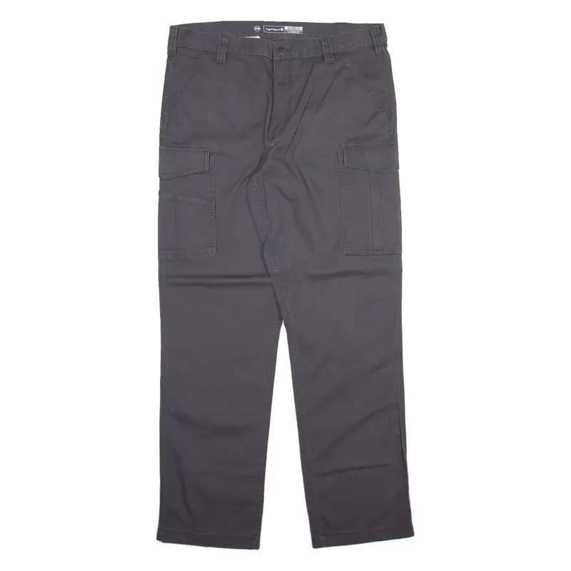 CARHARTT Cargo Mens Trousers Grey Relaxed Straight W38 L34