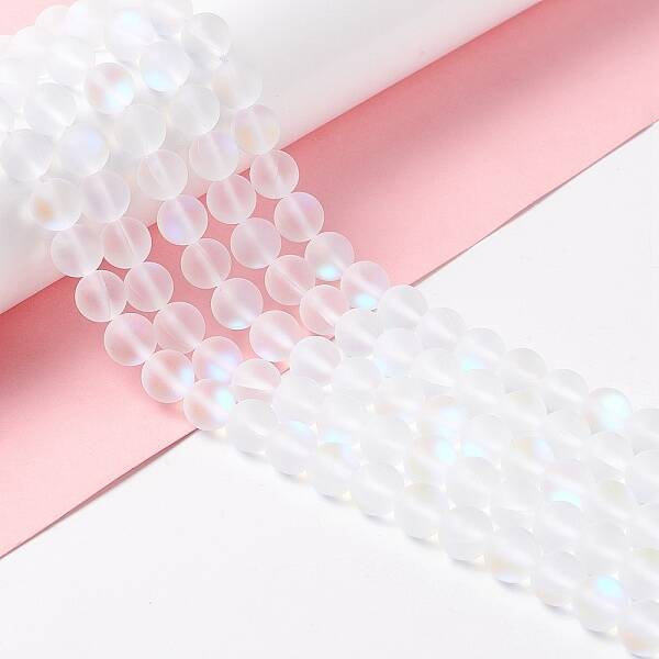 Synthetic Moonstone Beads Strands
