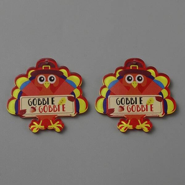 Thanksgiving Day Opaque Acrylic Pendants