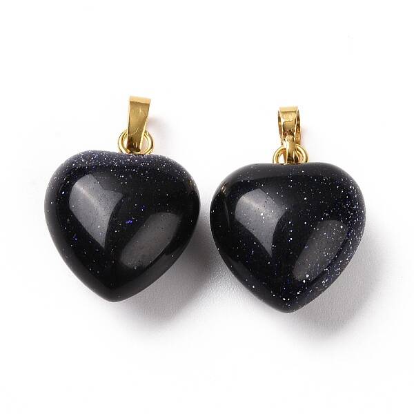 Synthetic Blue Goldstone Pendants