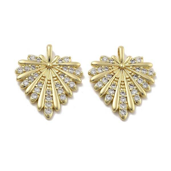 Brass Micro Pave Cubic Zirconia Pendants