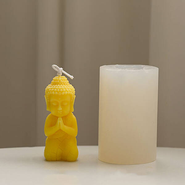 Buddha Statue Shape DIY Candle Food Grade Silicone Portrait Molds
