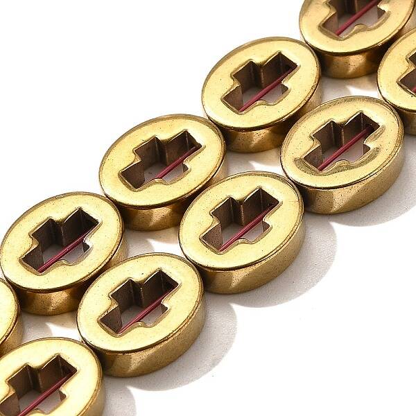 Electroplated Synthetic Non-magnetic Hematite Beads Strands
