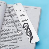 Stainless Steel Is That Smut Letter Pattern Bookmark, Funny Gift Bookmark with Chain/Tassel for Coworker Book Lover Reader, B...