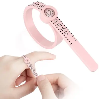 Ring Gauge Measuring Tape, Ring Size Measuring Ruler with Magnifying Glass, Jewelry Sizing Tool