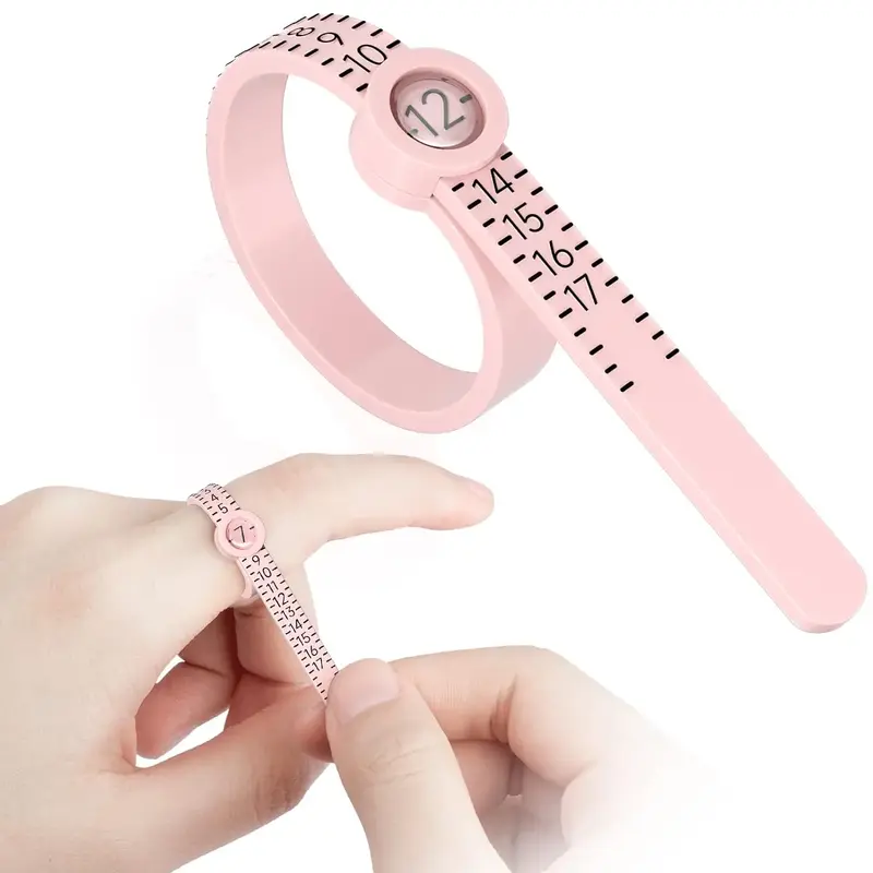 Ring Gauge Measuring Tape, Ring Size Measuring Ruler with Magnifying Glass, Jewelry Sizing Tool