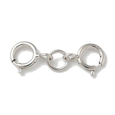 S925 Sterling Silver Double Spring Ring Clasps