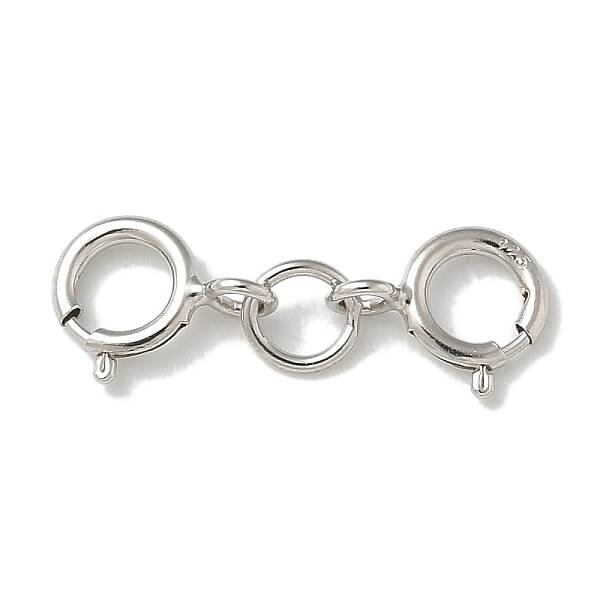 S925 Sterling Silver Double Spring Ring Clasps