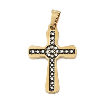 Ion Plating(IP) 304 Stainless Steel Enamel Rhinestone Pendants