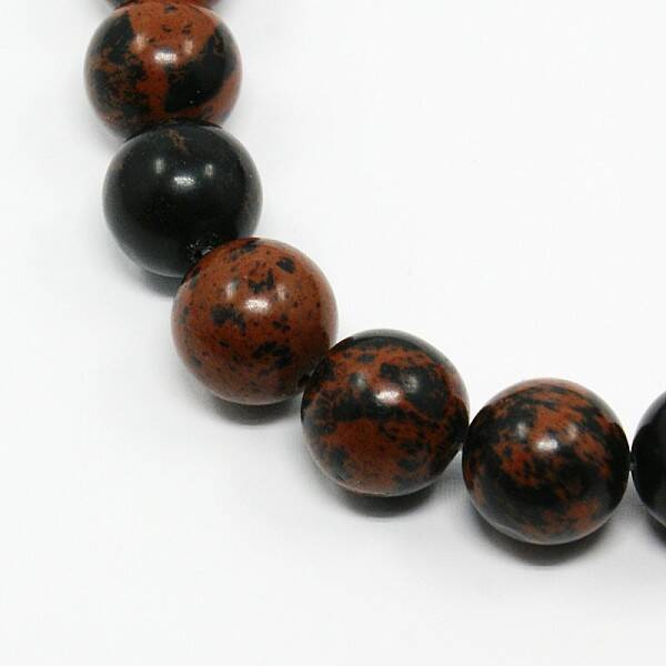 Mahogany Obsidian Round Bead Strands