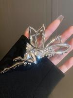 Rhinestone Decor Butterfly Girl Design Hair Claw for Women, Fashion All-match Hair Accessories, Cute Lovely Hairwear for Dail...
