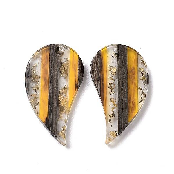 Transparent Resin & Walnut Wood Pendants