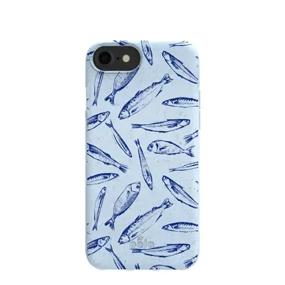 Powder Blue Fishery iPhone 6/6s/7/8/SE Case