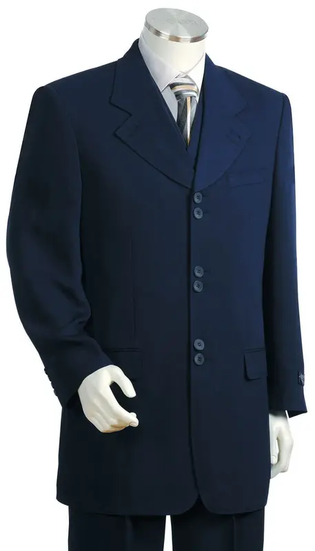 Canto Men's 3 Pc Sharkskin Suit  Double Button Jacket  Professional & Stylish